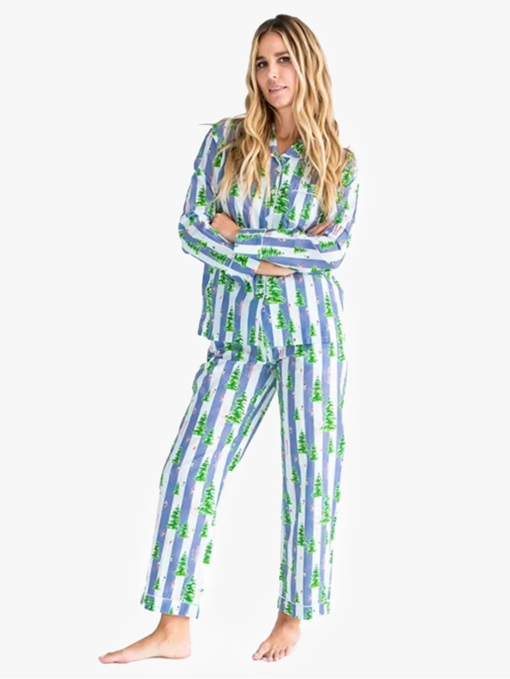 Sant and Abel x Gray Malin Holiday Ski Snow Pajama
